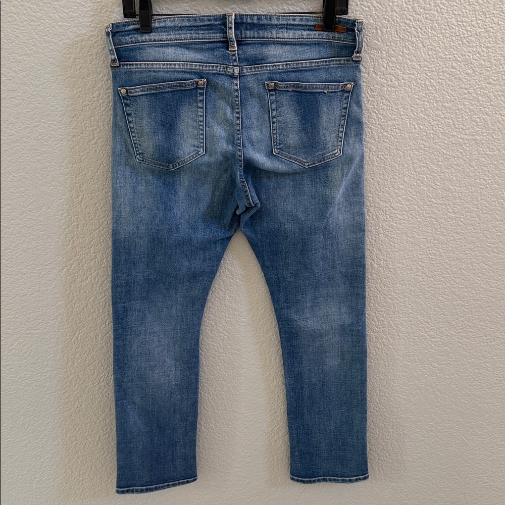 Anthropologie Pilcro &The Letterpress Parallel Mid Rise Straight Jeans Size 31 - Picture 5 of 9